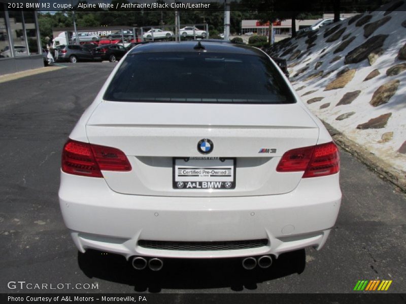 Alpine White / Anthracite/Black Cloth/Leather 2012 BMW M3 Coupe