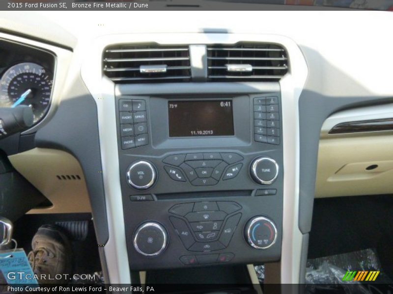 Bronze Fire Metallic / Dune 2015 Ford Fusion SE