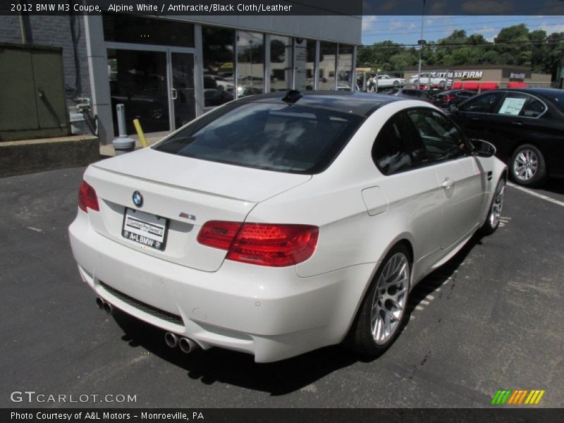 Alpine White / Anthracite/Black Cloth/Leather 2012 BMW M3 Coupe