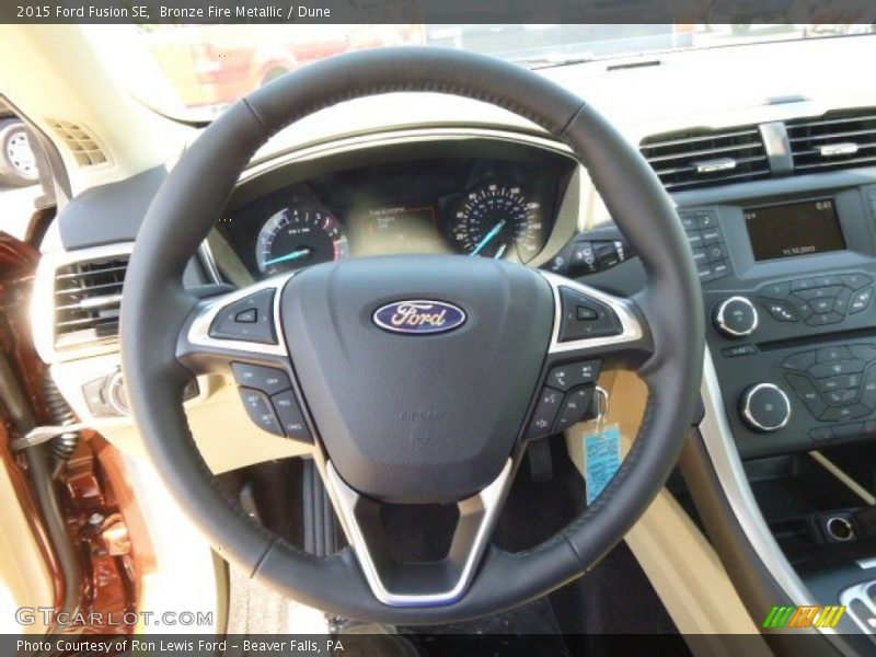 Bronze Fire Metallic / Dune 2015 Ford Fusion SE
