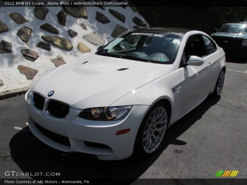 Alpine White / Anthracite/Black Cloth/Leather 2012 BMW M3 Coupe