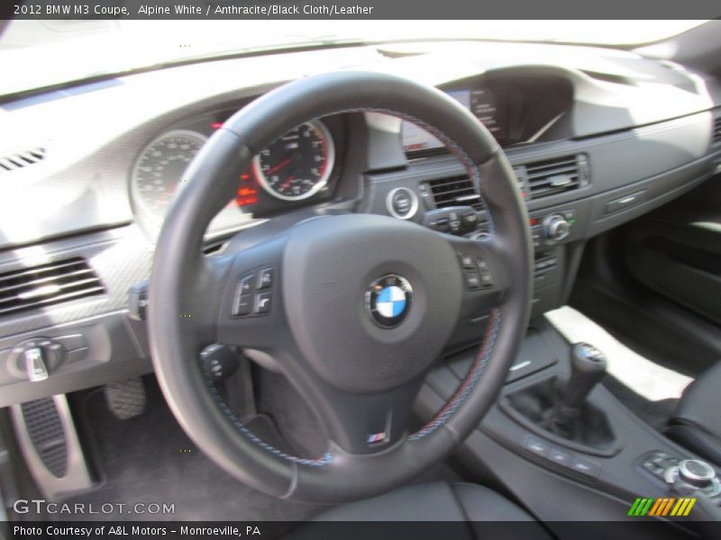 Alpine White / Anthracite/Black Cloth/Leather 2012 BMW M3 Coupe