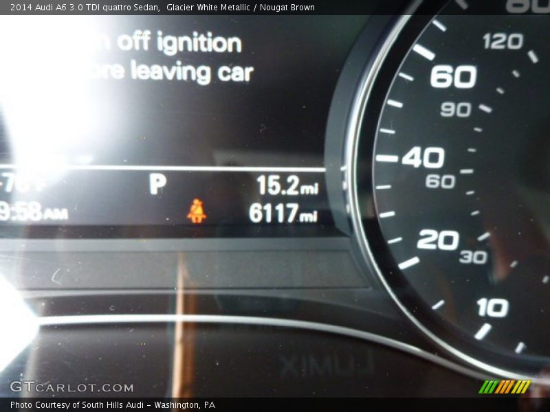 Glacier White Metallic / Nougat Brown 2014 Audi A6 3.0 TDI quattro Sedan