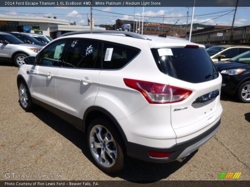 White Platinum / Medium Light Stone 2014 Ford Escape Titanium 1.6L EcoBoost 4WD