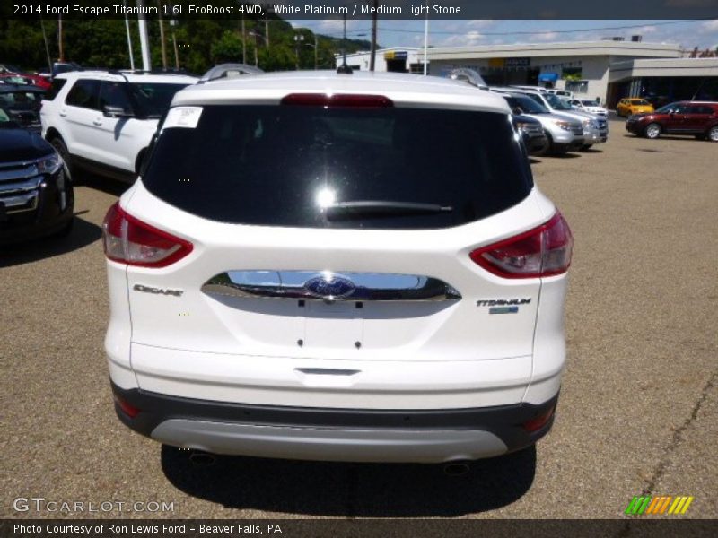 White Platinum / Medium Light Stone 2014 Ford Escape Titanium 1.6L EcoBoost 4WD