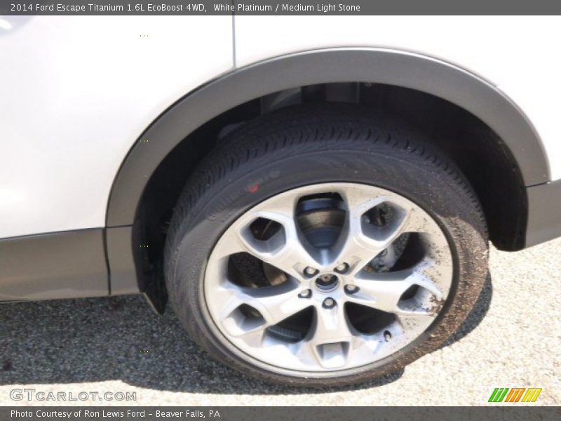 White Platinum / Medium Light Stone 2014 Ford Escape Titanium 1.6L EcoBoost 4WD