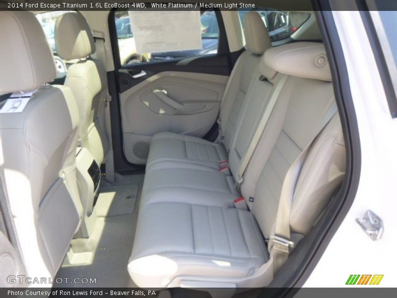 White Platinum / Medium Light Stone 2014 Ford Escape Titanium 1.6L EcoBoost 4WD