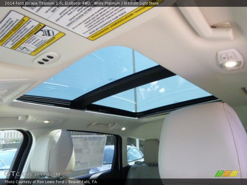 White Platinum / Medium Light Stone 2014 Ford Escape Titanium 1.6L EcoBoost 4WD