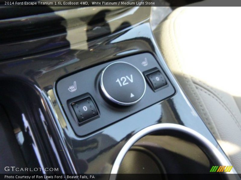 White Platinum / Medium Light Stone 2014 Ford Escape Titanium 1.6L EcoBoost 4WD