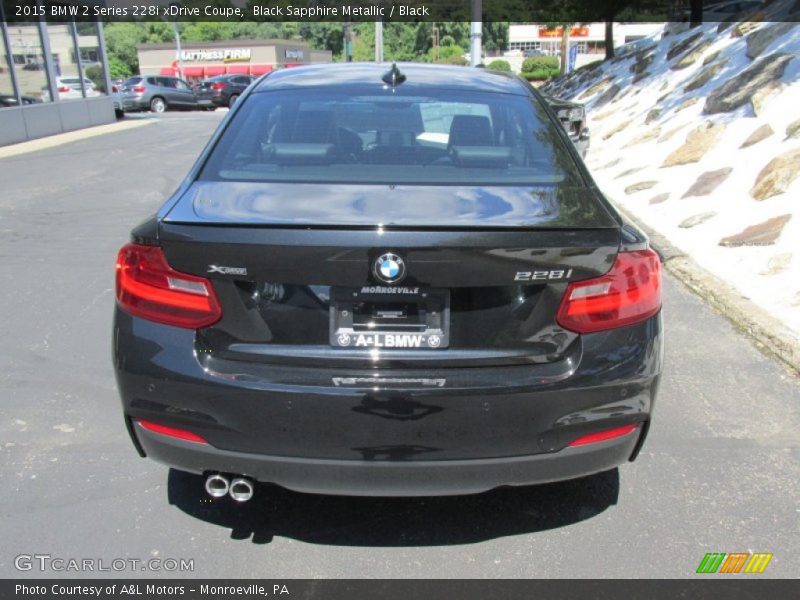 Black Sapphire Metallic / Black 2015 BMW 2 Series 228i xDrive Coupe