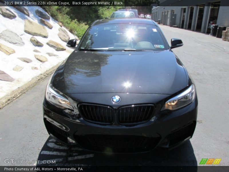 Black Sapphire Metallic / Black 2015 BMW 2 Series 228i xDrive Coupe