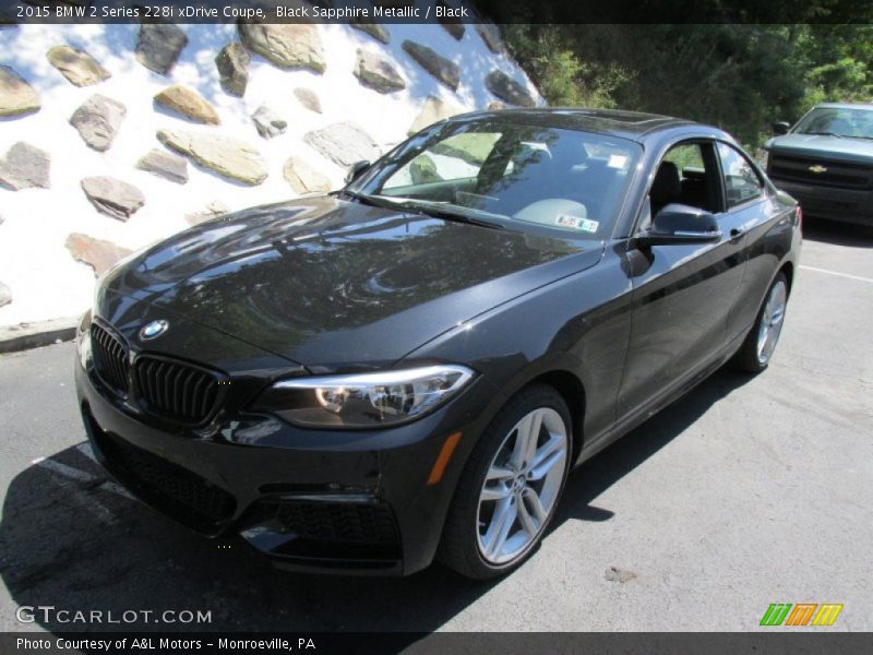 Black Sapphire Metallic / Black 2015 BMW 2 Series 228i xDrive Coupe