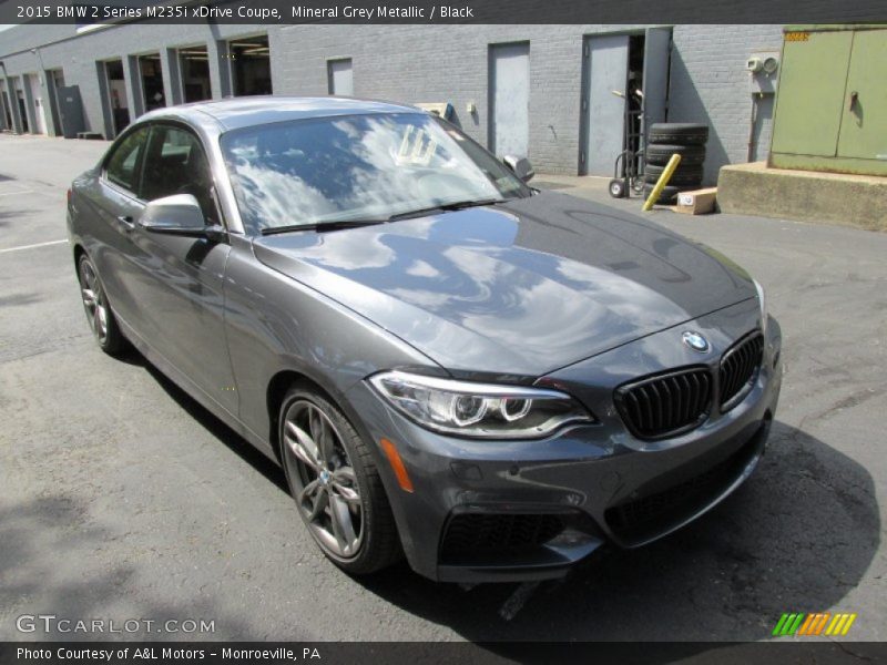 Mineral Grey Metallic / Black 2015 BMW 2 Series M235i xDrive Coupe