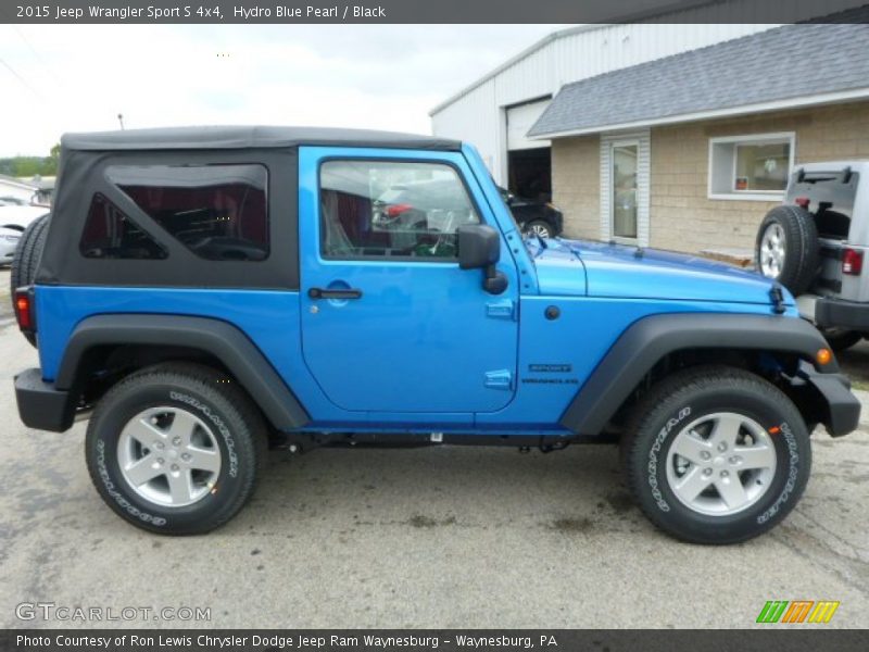 Hydro Blue Pearl / Black 2015 Jeep Wrangler Sport S 4x4