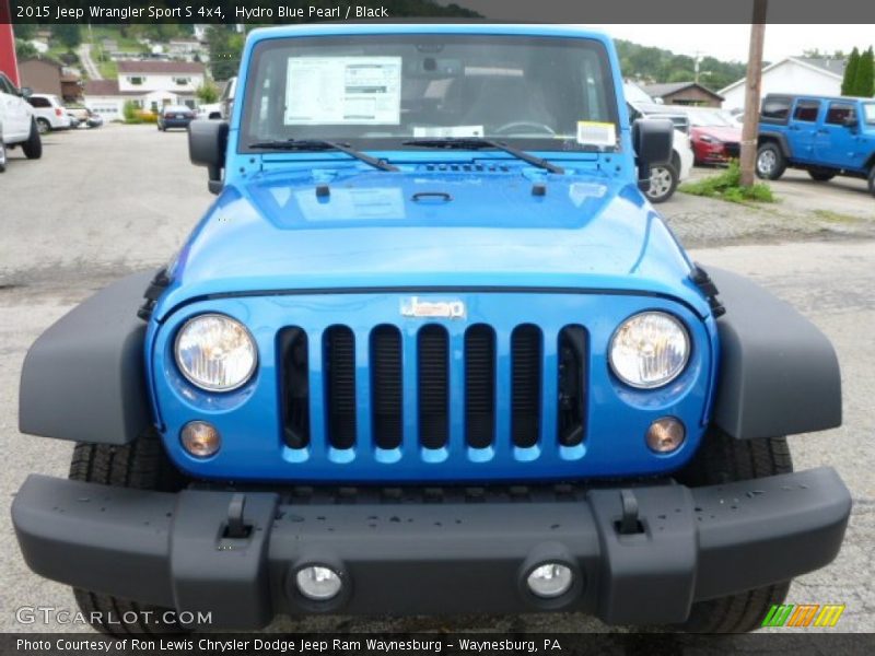 Hydro Blue Pearl / Black 2015 Jeep Wrangler Sport S 4x4