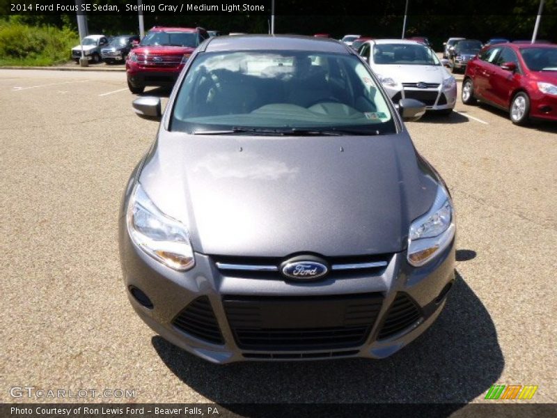 Sterling Gray / Medium Light Stone 2014 Ford Focus SE Sedan
