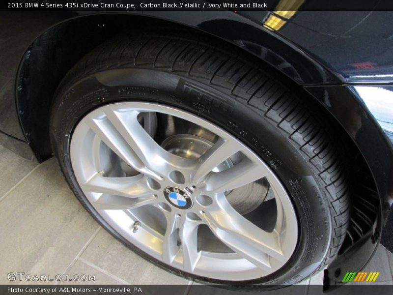Carbon Black Metallic / Ivory White and Black 2015 BMW 4 Series 435i xDrive Gran Coupe