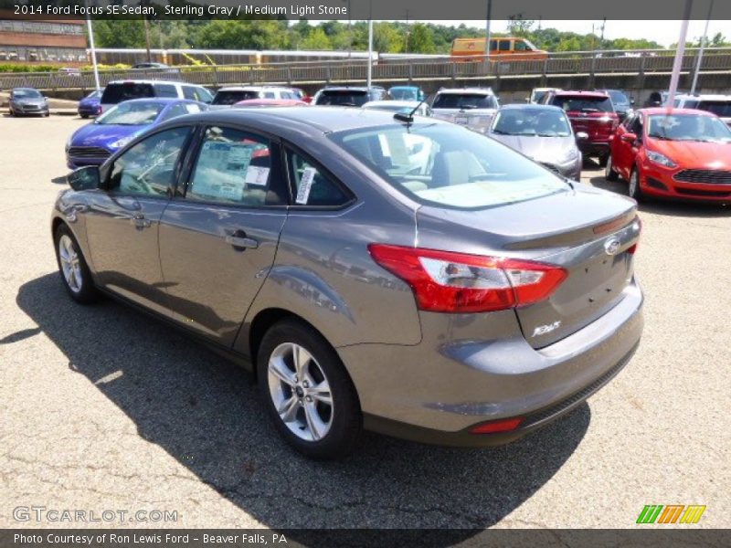 Sterling Gray / Medium Light Stone 2014 Ford Focus SE Sedan