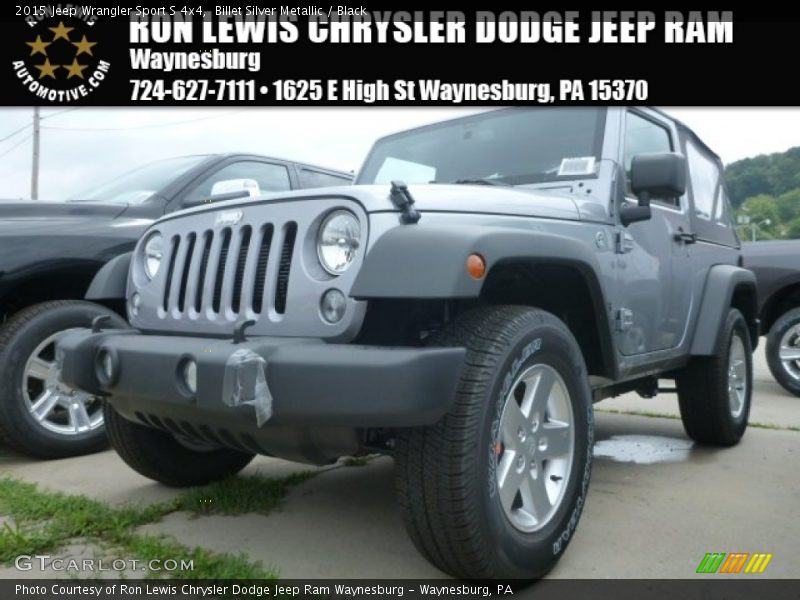 Billet Silver Metallic / Black 2015 Jeep Wrangler Sport S 4x4