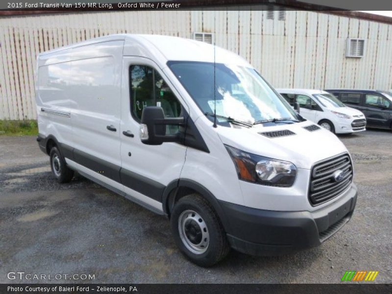Oxford White / Pewter 2015 Ford Transit Van 150 MR Long