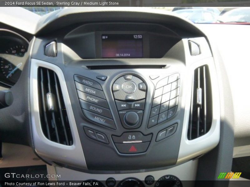 Sterling Gray / Medium Light Stone 2014 Ford Focus SE Sedan