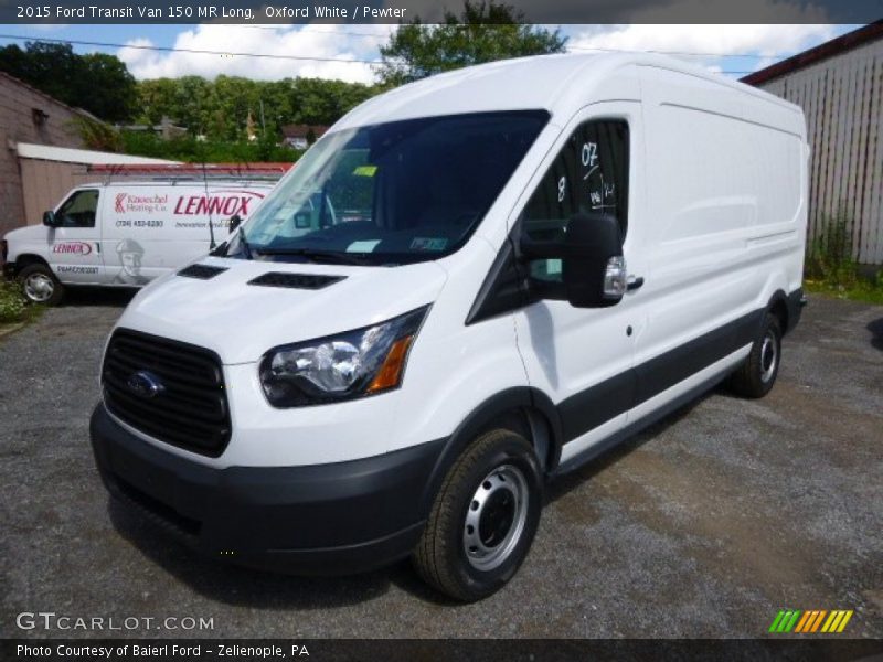 Oxford White / Pewter 2015 Ford Transit Van 150 MR Long