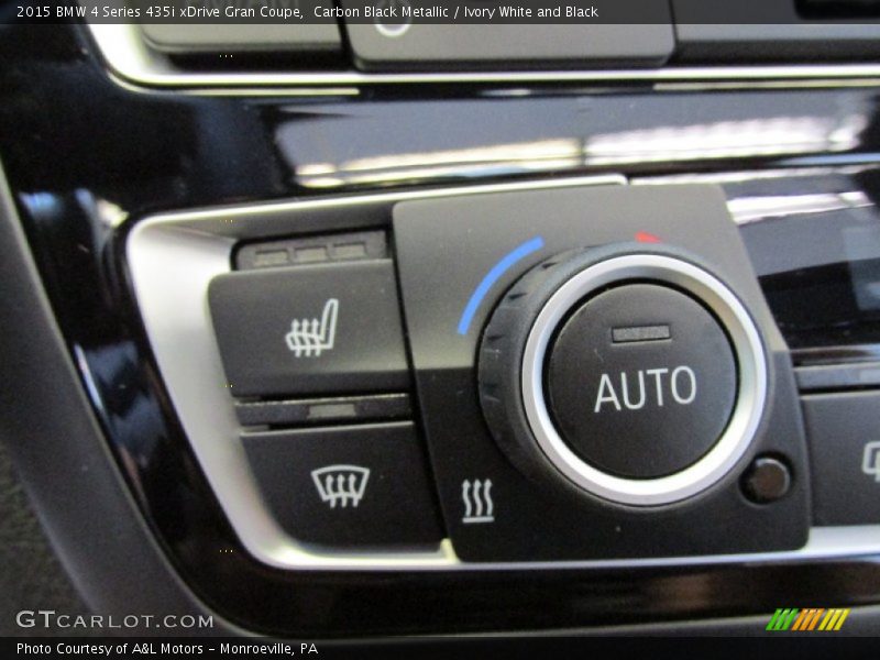 Carbon Black Metallic / Ivory White and Black 2015 BMW 4 Series 435i xDrive Gran Coupe