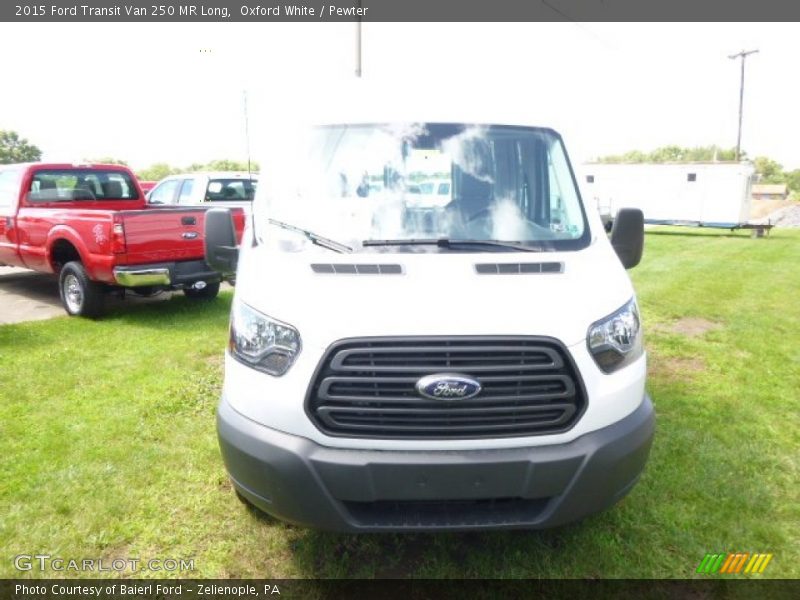 Oxford White / Pewter 2015 Ford Transit Van 250 MR Long
