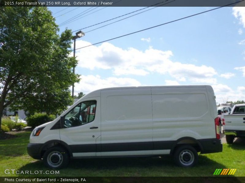 Oxford White / Pewter 2015 Ford Transit Van 250 MR Long