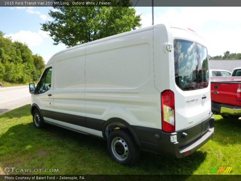 Oxford White / Pewter 2015 Ford Transit Van 250 MR Long