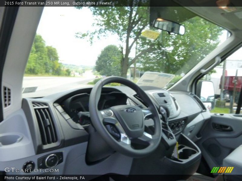 Oxford White / Pewter 2015 Ford Transit Van 250 MR Long