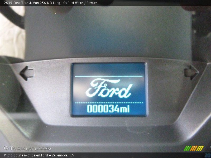 Oxford White / Pewter 2015 Ford Transit Van 250 MR Long