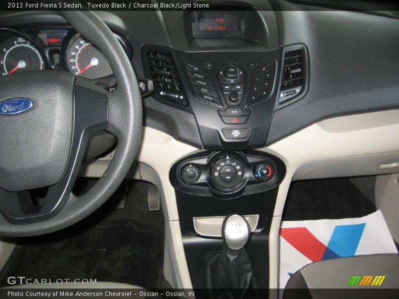 Tuxedo Black / Charcoal Black/Light Stone 2013 Ford Fiesta S Sedan