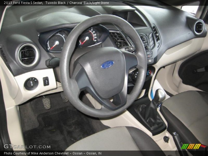 Tuxedo Black / Charcoal Black/Light Stone 2013 Ford Fiesta S Sedan