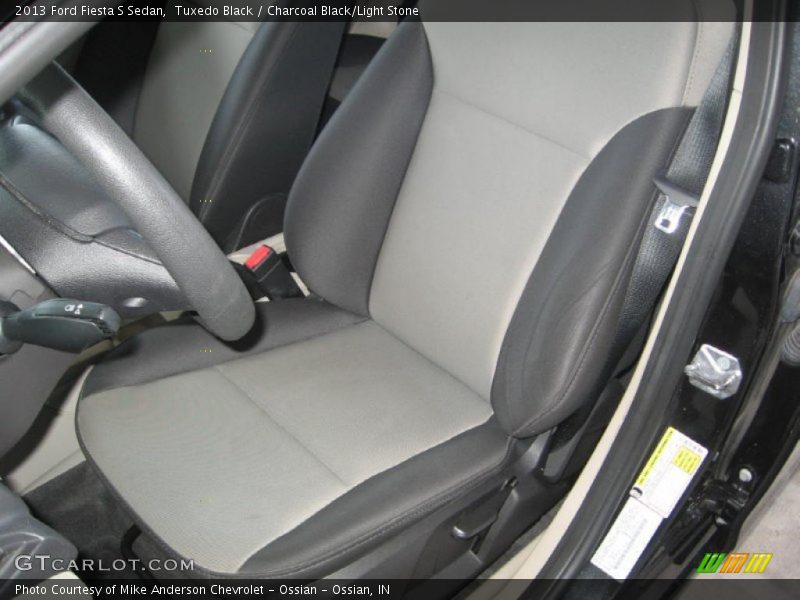 Tuxedo Black / Charcoal Black/Light Stone 2013 Ford Fiesta S Sedan