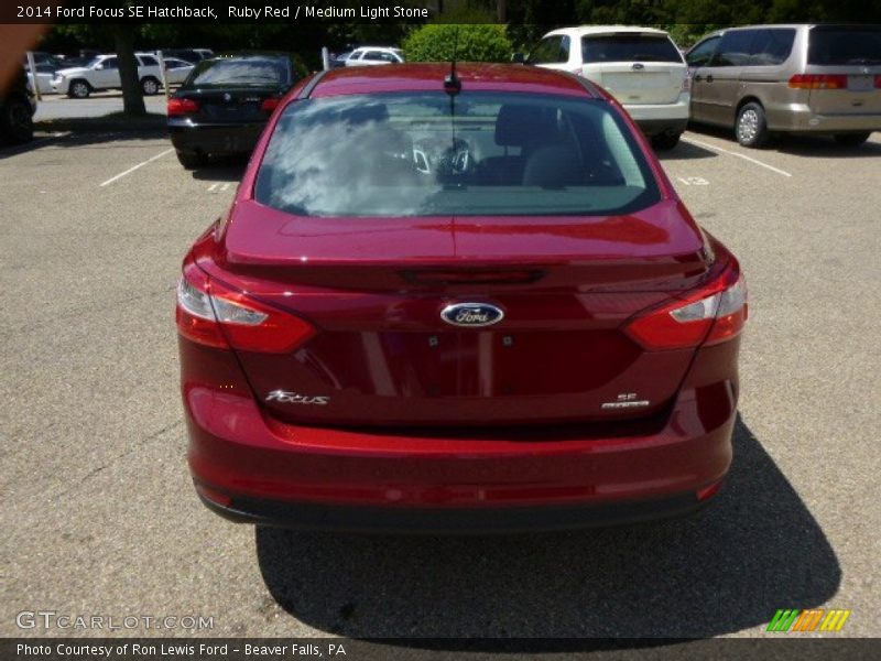 Ruby Red / Medium Light Stone 2014 Ford Focus SE Hatchback