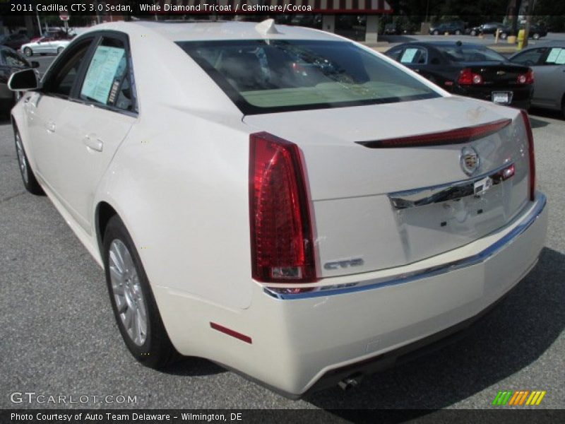 White Diamond Tricoat / Cashmere/Cocoa 2011 Cadillac CTS 3.0 Sedan