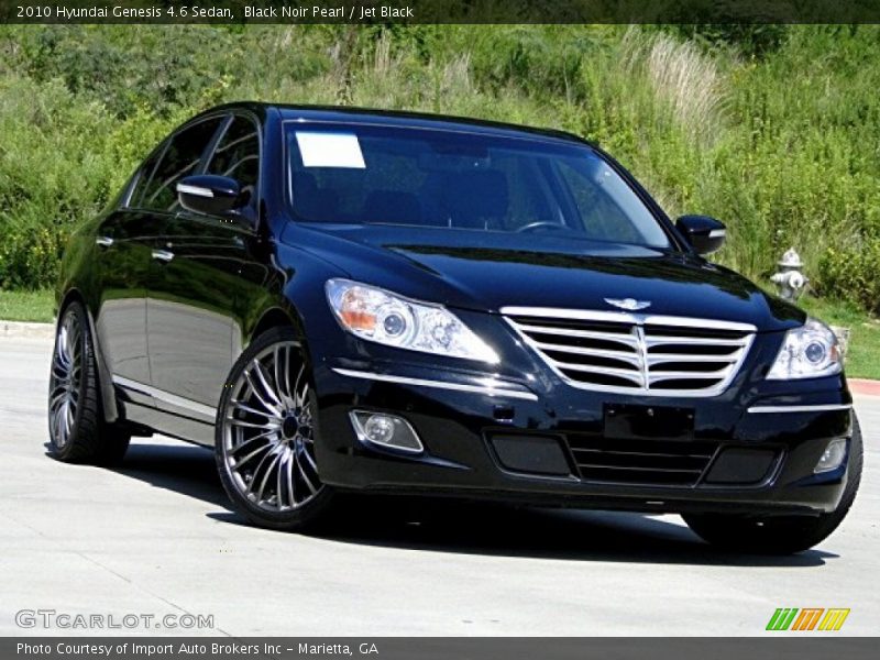 Black Noir Pearl / Jet Black 2010 Hyundai Genesis 4.6 Sedan