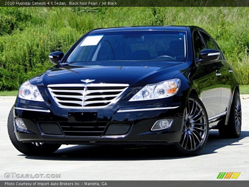 Black Noir Pearl / Jet Black 2010 Hyundai Genesis 4.6 Sedan