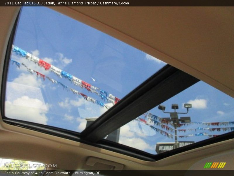 White Diamond Tricoat / Cashmere/Cocoa 2011 Cadillac CTS 3.0 Sedan