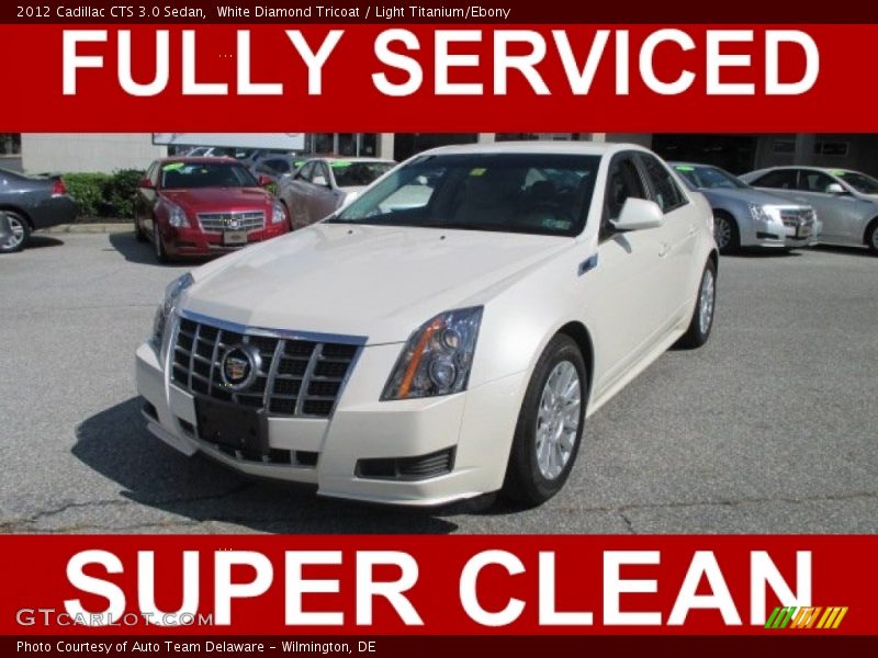 White Diamond Tricoat / Light Titanium/Ebony 2012 Cadillac CTS 3.0 Sedan