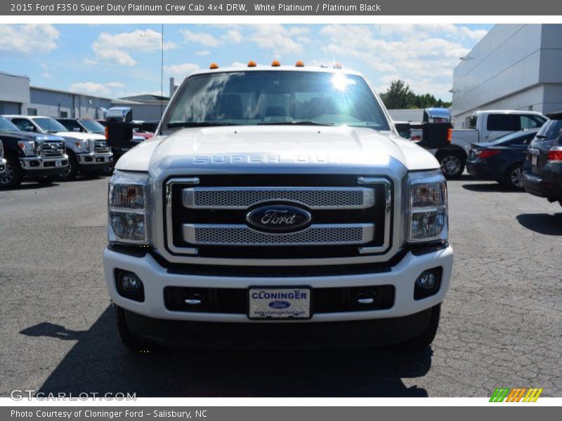 White Platinum / Platinum Black 2015 Ford F350 Super Duty Platinum Crew Cab 4x4 DRW