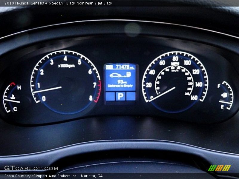 Black Noir Pearl / Jet Black 2010 Hyundai Genesis 4.6 Sedan