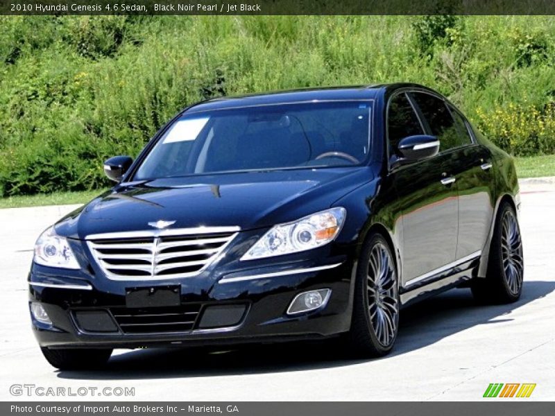 Black Noir Pearl / Jet Black 2010 Hyundai Genesis 4.6 Sedan