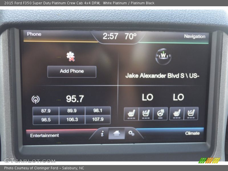 White Platinum / Platinum Black 2015 Ford F350 Super Duty Platinum Crew Cab 4x4 DRW