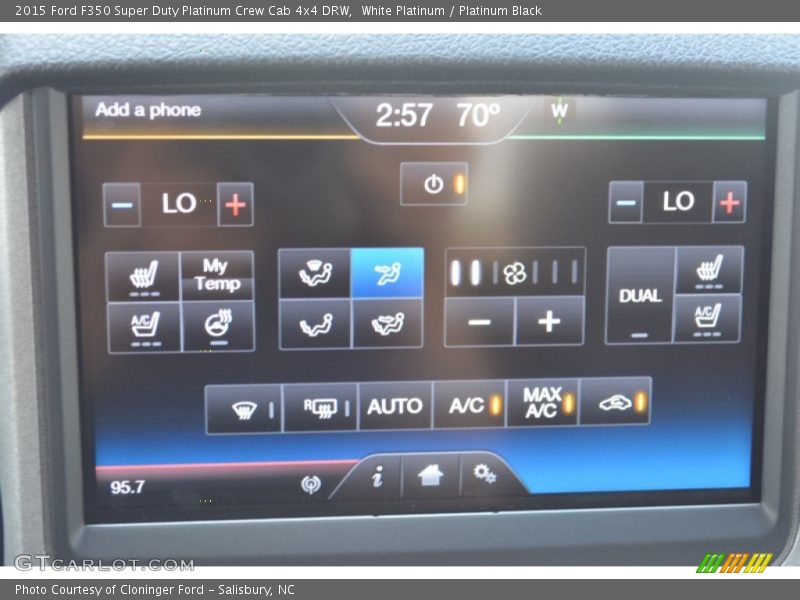 White Platinum / Platinum Black 2015 Ford F350 Super Duty Platinum Crew Cab 4x4 DRW