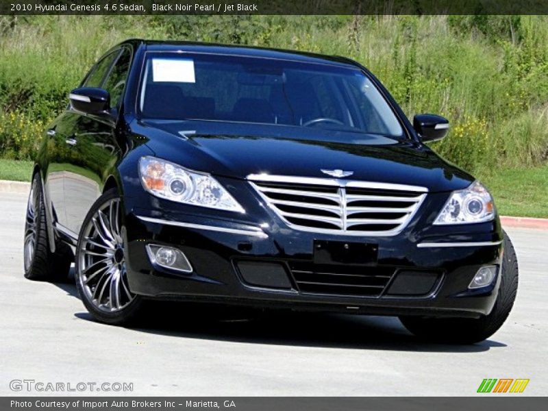 Black Noir Pearl / Jet Black 2010 Hyundai Genesis 4.6 Sedan