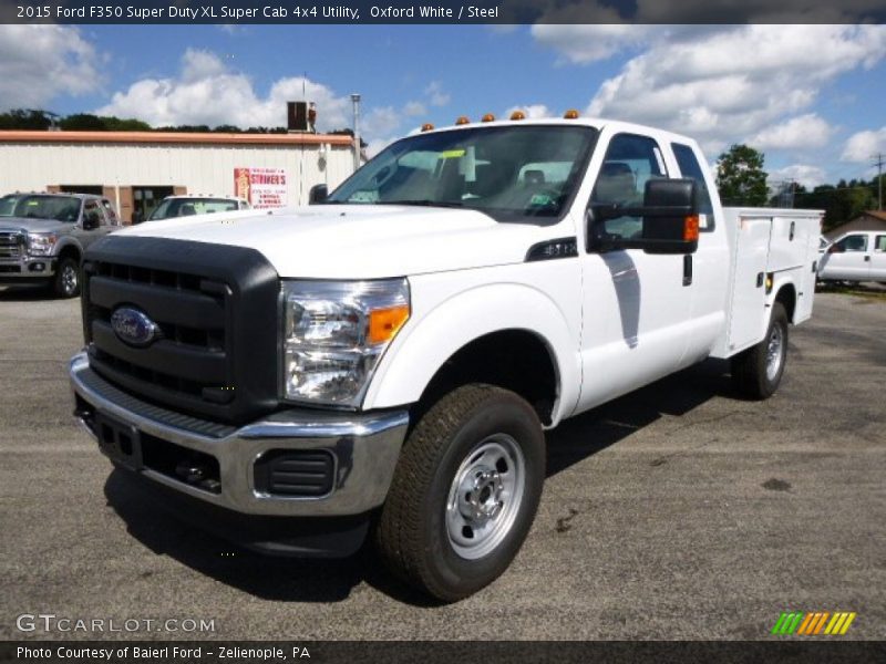 Oxford White / Steel 2015 Ford F350 Super Duty XL Super Cab 4x4 Utility