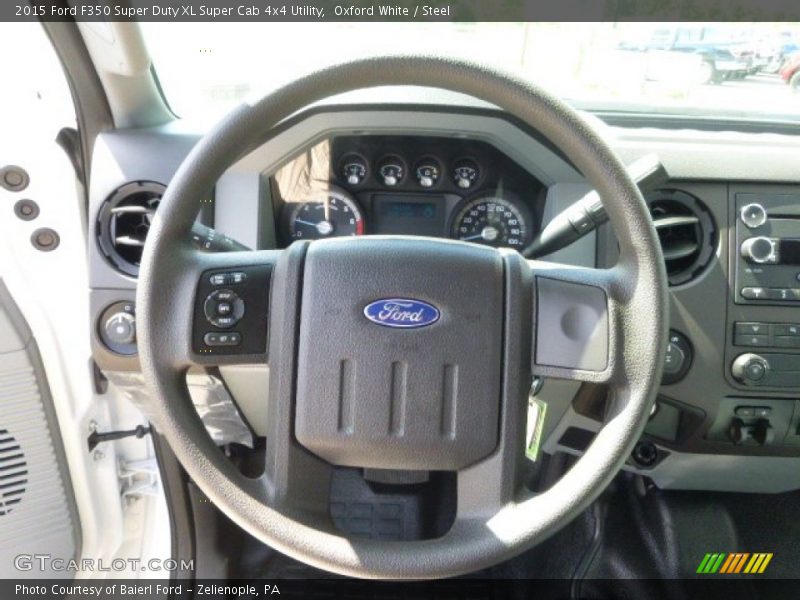 Oxford White / Steel 2015 Ford F350 Super Duty XL Super Cab 4x4 Utility