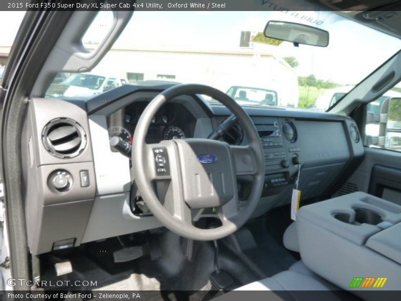 Oxford White / Steel 2015 Ford F350 Super Duty XL Super Cab 4x4 Utility